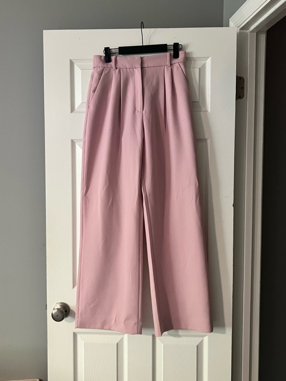 A&F Sloan Tailored Pant (Curve Love) in Baby Pink